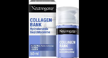 Neutrogena Collagen Bank Hydraterende Gezichtscrème met Micropeptidetechnologie, Collageen en Bakuchiol, Tegen Huidveroudering, 50 ml