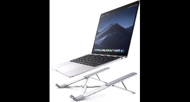 Famanu - Verstelbare laptopstandaard draagbaar zwart voor laptops tot 17.3 inch