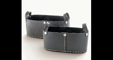 Tade Set van 2 rubberen manden - balkonmanden