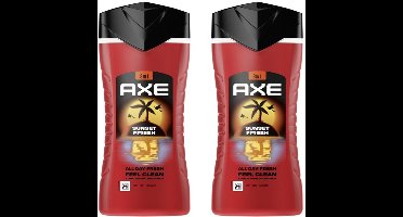 Axe 3-in-1 Douchegel Sunset Fresh - 2 x 250 ml - Voordeelverpakking
