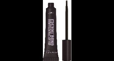 Rimmel Wonder'Bond Brow Filler Peel-Off Tint, 004 Black Brown, Wenkbrauwtint, Geeft niet af, Langhoudende, waterproof formule met biotine, 7,7 ml