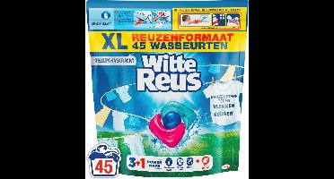 Witte Reus 3+1 Power Caps - Wascapsules Wasmiddel - Witte Was - 45 Wasbeurten