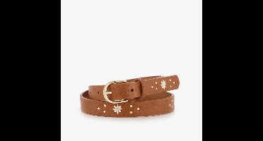 Meisjes riem bruin goud - Maat 65