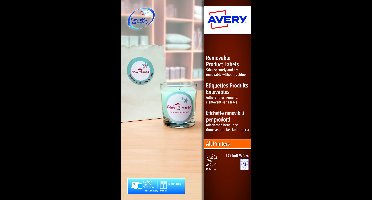Etiket avery l7104rev-20 60mm wit 240st