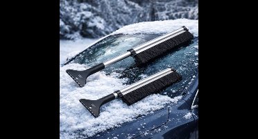 MikaMax Extendable Ice & Snow Scraper - Uitschuifbare ijs & sneeuwschraper - Uitschuifbaar tot 65 cm - ABS & Aluminum - Auto accessoire - Auto gadget