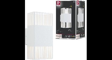 LED-wandlamp Tharin IP44 3000K 120x250 mm 2x3,7W Wit