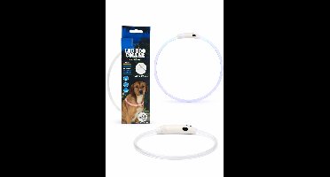 Oplaadbare LED hondenhalsband – 70 cm – USB-C – Waterbestendig – Op maat te knippen – Voor extra zichtbaarheid in het donker