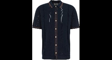 Van Gils Heren regular fit polo met open structuur