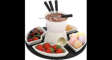 RVV® Fondueset - Fondue - Fondueset elektrisch - Wit - 31cm x 30cm x 13cm
