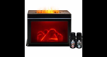 Aromadiffuser met Vlameffect – Ultrasoon – 300 ml – Geschikt voor Etherische Oliën