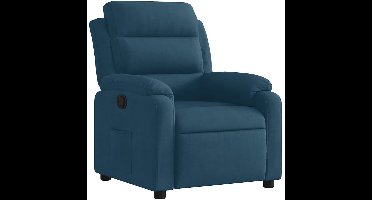 vidaXL - Fauteuil - verstelbaar - fluweel - blauw