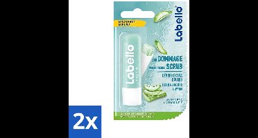 2 x Labello - Verzorgende Lipscrub - Aloe Vera - Exfoliërend & Hydraterend - 4.8 g - Lippen Verzorging - Lippen Scrub - Aloë Vera Lippen - Exfoliërende Lippen - Hydraatende Lippen