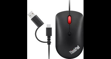 Lenovo 4Y51D20850 muis Ambidextrous USB Type-C Optisch 2400 DPI