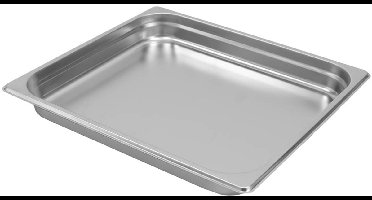 Mega-M Professionele GN 2/3 Bak - 35,4x32,5 cm - Diepte 40 mm - RVS - Gastronorm Container - Roestvrij Staal - Ideaal voor Bakken en Presenteren