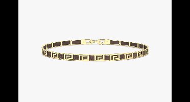 HS tailleriem dames – stretch metalen schakels – Choco/goud – 72-100 cm