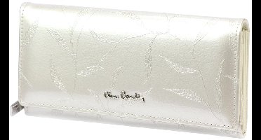 Pierre Cardin - Elegante Damestasje - Natuurlijk Leer - Uniek Bladpatroon - Lakafwerking