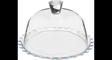 Pasabahce - Taartplateau met stolp - decoratie glas - 26 cm - decoratie