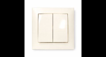 Berker S1 Serieschakelaar Crème Inbouw met Afdekraam – Set