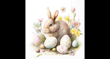 Servetten 33x33 cm - Bunny and eggs
