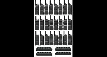 Set van 24 Cobra PX650 UHF PMR446 portofoons met multilader