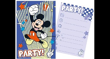 Uitnodiging Mickey Mouse - 5 stuks
