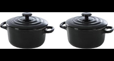 BK Bourgogne cocotte Ø 10 cm - 2 stuks - zwart - oven
