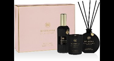 Riverdale - Geschenkset - Oud & Bergamot - Large - Roze - Geurstokjes, geurkaars en huisparfum