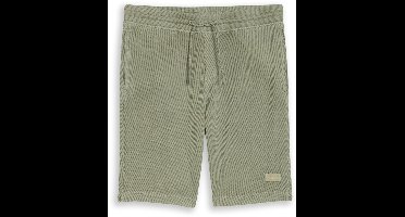 Tom Tailor - Shorts met wafelstructuur - Maat L - Greyish Shadow Olive