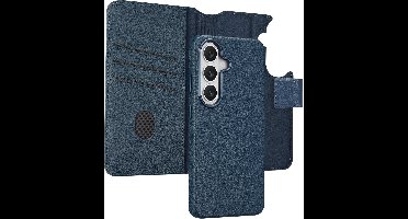 Accezz Hoesje - Geschikt voor Samsung Galaxy S26 - Leather Bookcase 2-in-1 met Magnetische Ring - Nightfall Blue