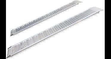 Set vaste oprijplaten aluminium 2000 kg 2000 x 320 mm bruikbare breedte 260 mm MW Tools SOR3006