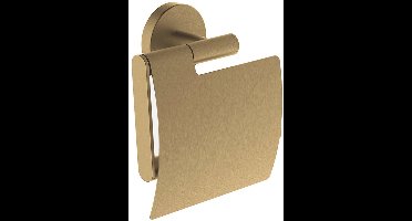 Sanifun Thomas toiletrolhouder met klep – geborsteld messing