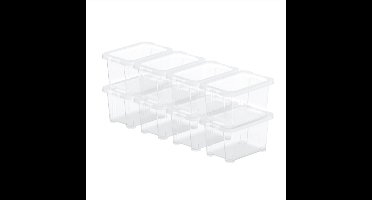Rotho CORE Basic opbergboxen - set van 8 - stapelbaar - 1,2 ltr