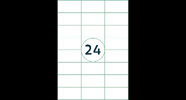 Etiketten Rillprint, 89112, 70x37mm, 24 op een vel