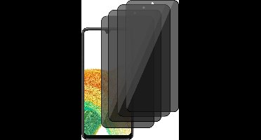 Privacy Screenprotector geschikt voor Samsung Galaxy A33 - Volledig Dekkende Gehard Glas Tempered Glass Screen Protector - 4 Stuks