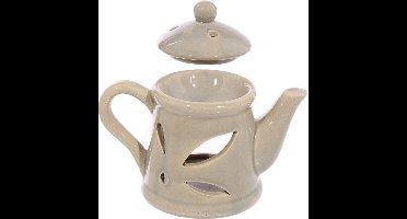 Keramiek Theepot Geurbrander met deksel ( Grijs )