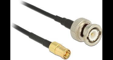 SMB (m) - BNC (m) kabel - RG174 - 50 Ohm / zwart - 1 meter