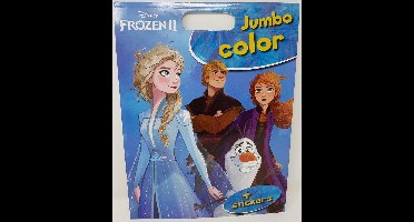 draagbare Jumbo color Frozen 2 kleurboek met stickers afmeting 36 x 28 cm