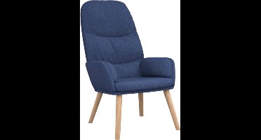 vidaXL - Relaxstoel - stof - blauw