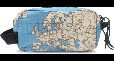 Kikkerland Wereldkaart Reistasje - Handig voor het bewaren van toiletspullen - Vakantie