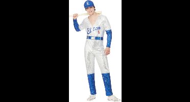 Smiffys Kostuum -M- Elton John Deluxe Sequin Baseball Wit/Blauw