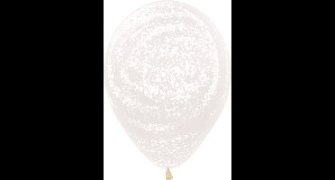 Bedrukte Ballonnen Swirl Wit 30 cm 25 stuks