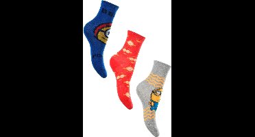 Minions - sokken Minions - Rise of Gru - jongens - 3 paar - maat 27-30