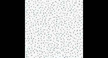 Dutch Wallcoverings Duch Wallcoverings - My Kingdom- Dots Small wit/blauw - vliesbehang - 10m x 53cm - L993-01