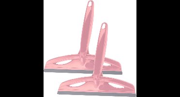 Douchewissers/raamwissers - 2 stuks - roze - 20 cm - Douchetrekkers