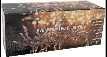 Svenska Living Kerstverlichting - transparant - 576 lampjes - warm wit - 350 cm - timer-dimmer