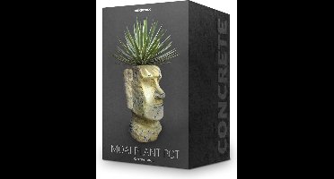 MikaMax Moai Bloempot -  Voor Binnen en Buiten - Crème - 30 x 18,5 x 19 cm