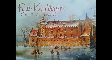 8 Dubbele Kerstkaarten met enveloppen Rien Poortvliet Kasteel in wintertijd - fijne feestdagen kerstmis