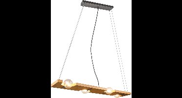 LED Hanglamp - Hangverlichting - Torna Taylan - E27 Fitting - 4-lichts - Rechthoek - Antiek Nikkel - Aluminium