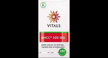 Vitals - AHCC - 500 mg - 180 Capsules - uniek extract uit shiitake-mycelia met alfa-glucanen