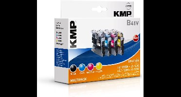 KMP Multipack LC 123,  B41V inktcartridge Zwart, Cyaan, Magenta, Geel 4 stuk(s)